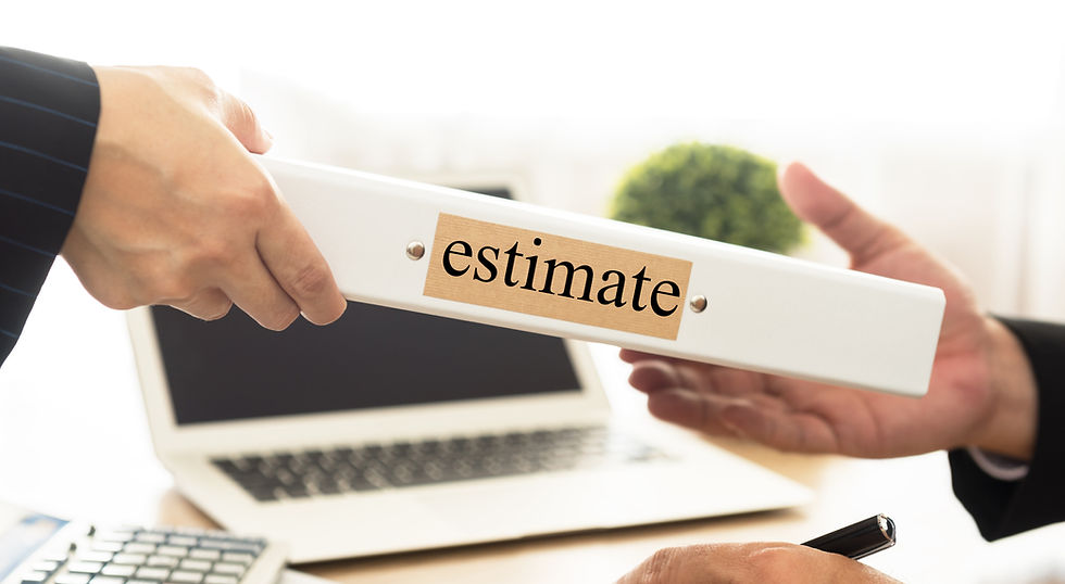 Contractors submit documents cost estimates or construction estimate to employer..jpg