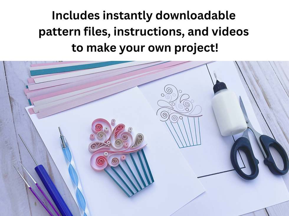 Thumbnail: Cupcake- Digital Quilling Pattern
