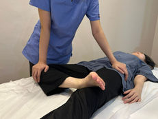 person doing treatment