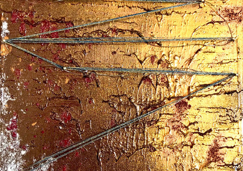 Precious Metals II, Spraypaint on Wooden Panels, 2019