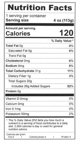 mango sorbet nutrition information for restaurant