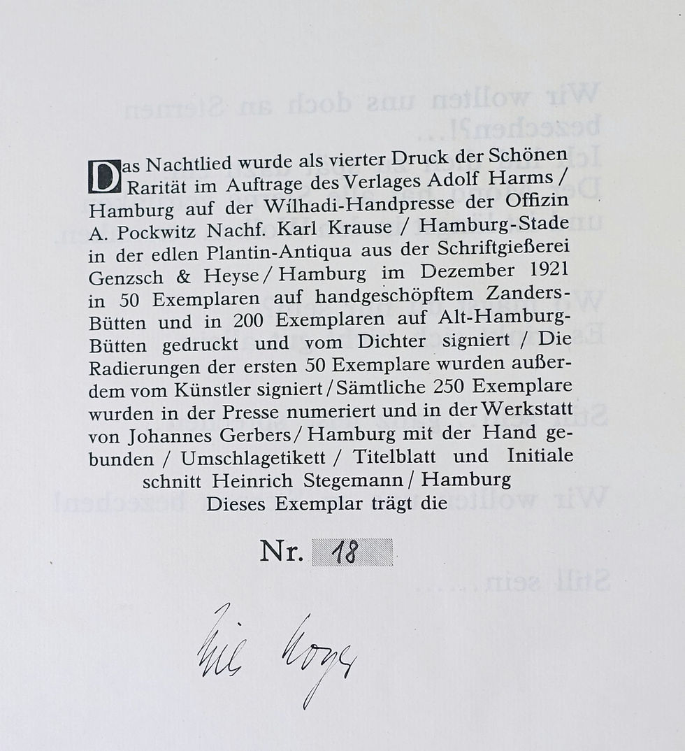 Eberz. - Hoyer, Niels. Nachtlied. Mit drei signierten Orig.-Radierungen 5.jpg