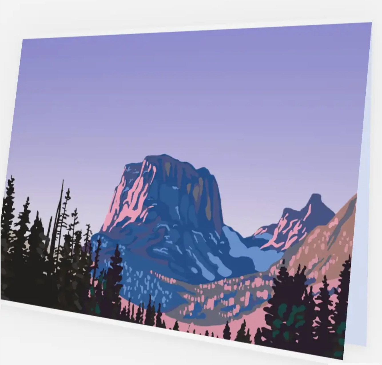 Squaretop Sunset Greeting Card