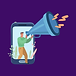 A person shouting through a megaphone