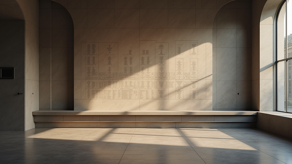 High angle view of the memorial wall dedicated to fallen firefighters