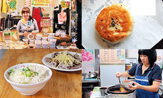 台北東門市場-早餐$5米粉湯,$7滷肉飯,$7韭菜盒子