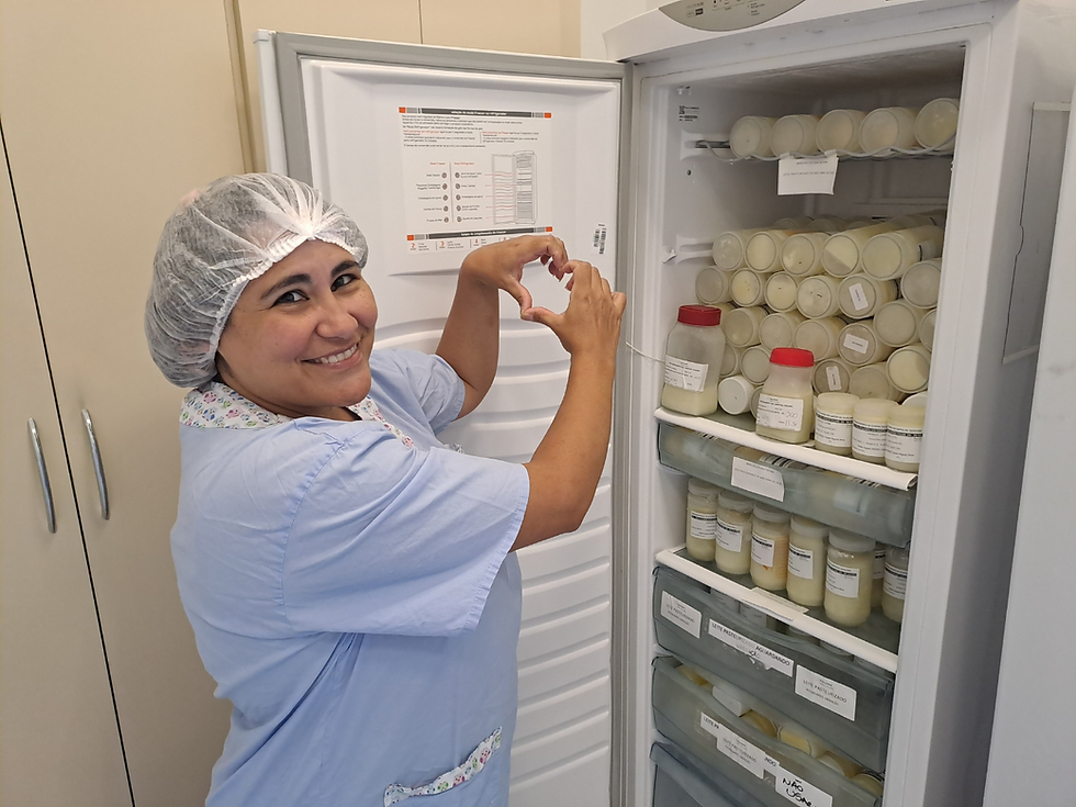 Tacchini Banco de Leite: mãe ultrapassa 32 litros de leite doados