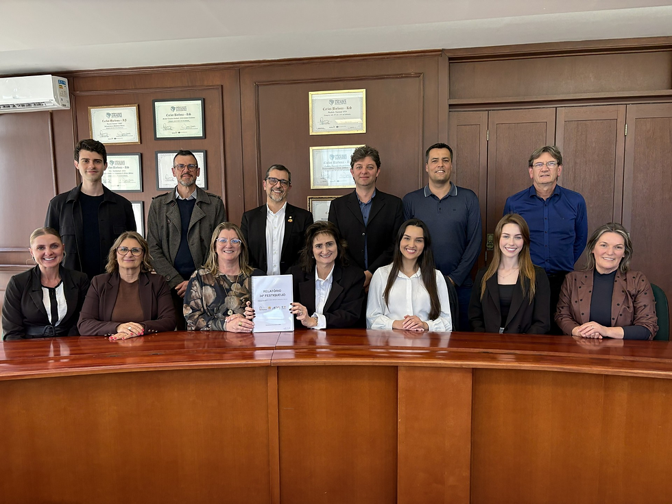 Coletiva de imprensa contou com a presença de representantes da Prefeitura de Carlos Barbosa, diretoria voluntária do 34º FestiQueijo e ACI