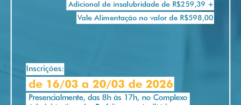 Processo seletivo para Auxiliar de Educação Infantil com inscrições abertas a partir de segunda-feira em Bento