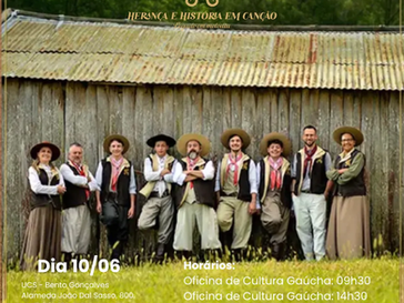 Bento Gonçalves recebe o projeto Herança e História em Canção nesta quarta-feira, 10 de junho