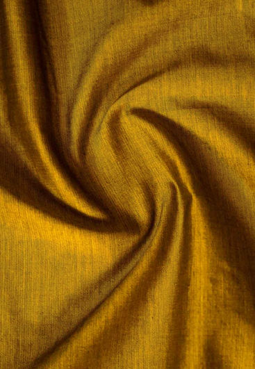 closeup shot of Solid yellow Silk Cotton Saree ecommerce product photography