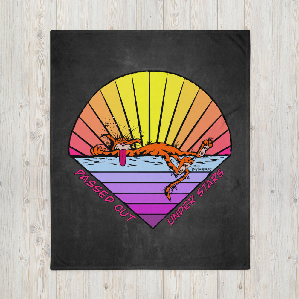 Passed Out Under Stars Throw Blanket