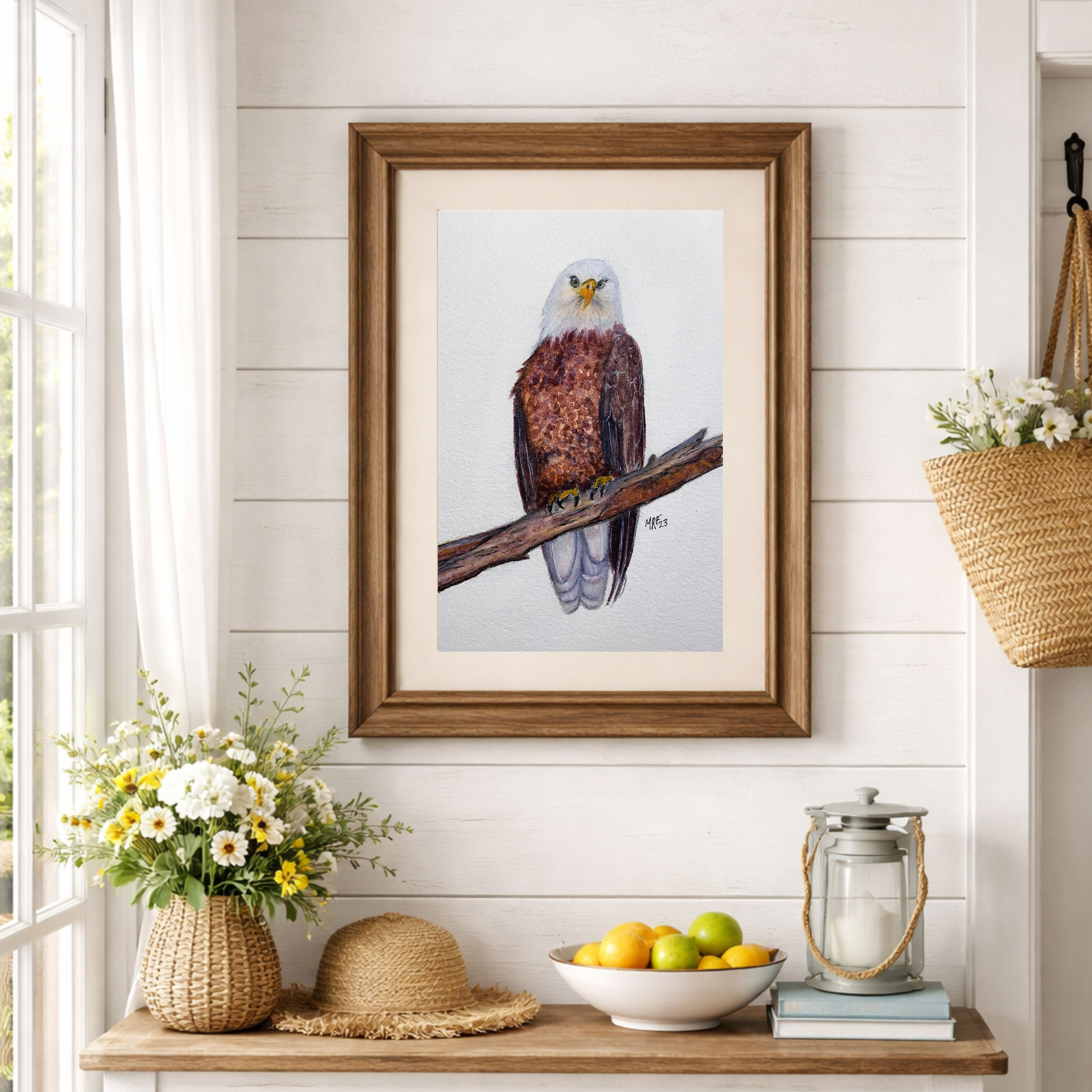 American Bald Eagle Watercolor Art Print