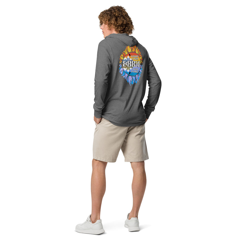 Thumbnail: Western Sun Reflection Hooded Long-sleeve Bella + Canvas Unisex T-shirt