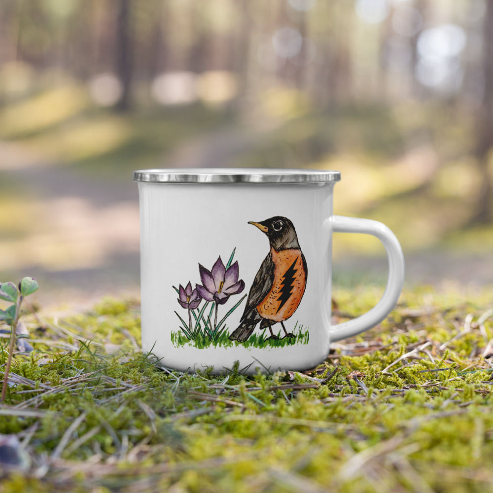 Bolt Robin Enamel Camp Mug