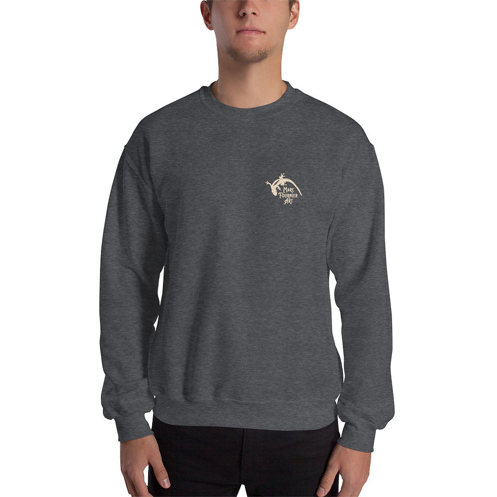 Thumbnail: Biking Bear Minimalist Unisex Crew Neck Sweatshirt
