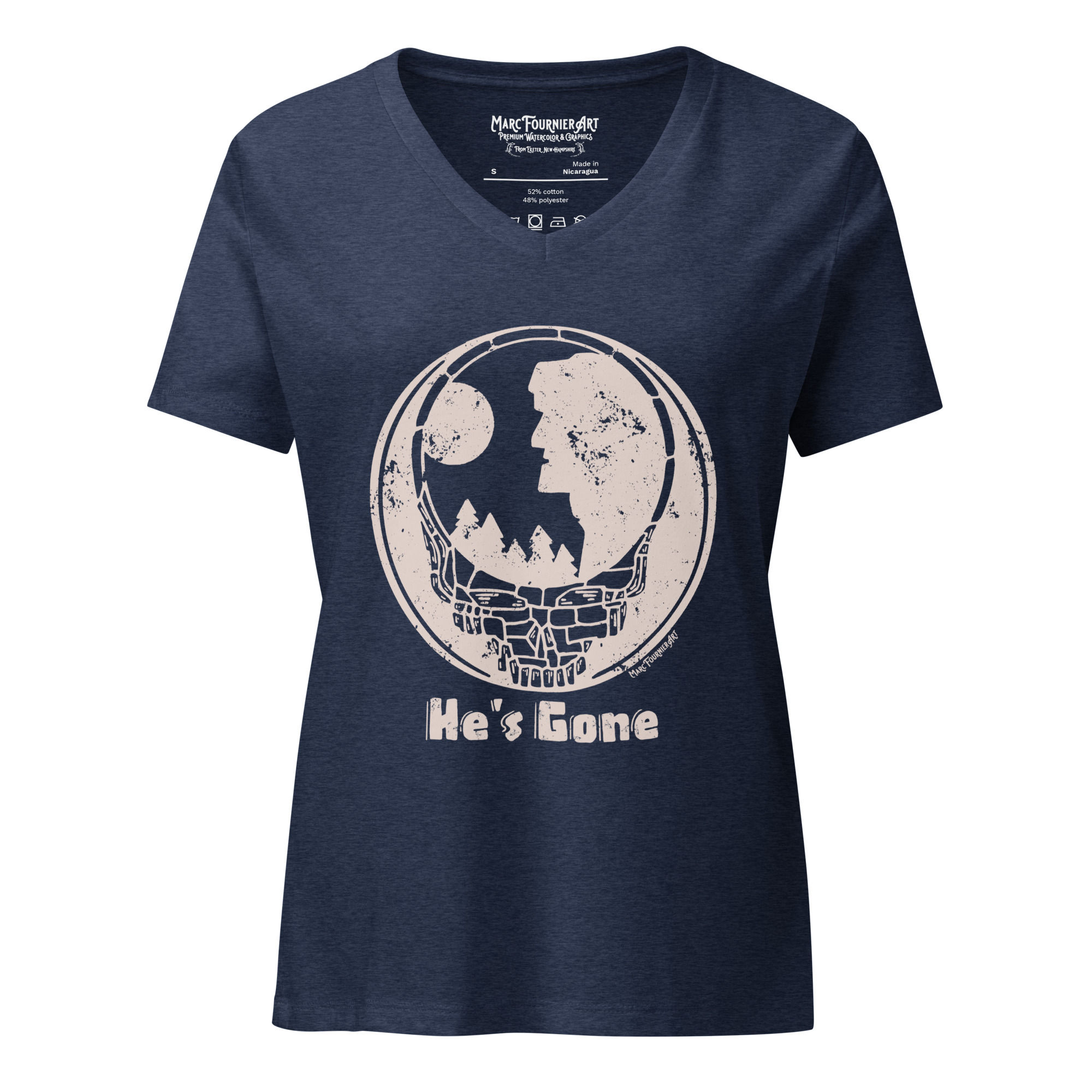 He's Gone Women’s Relaxed Bella + Canvas V-neck T-shirt