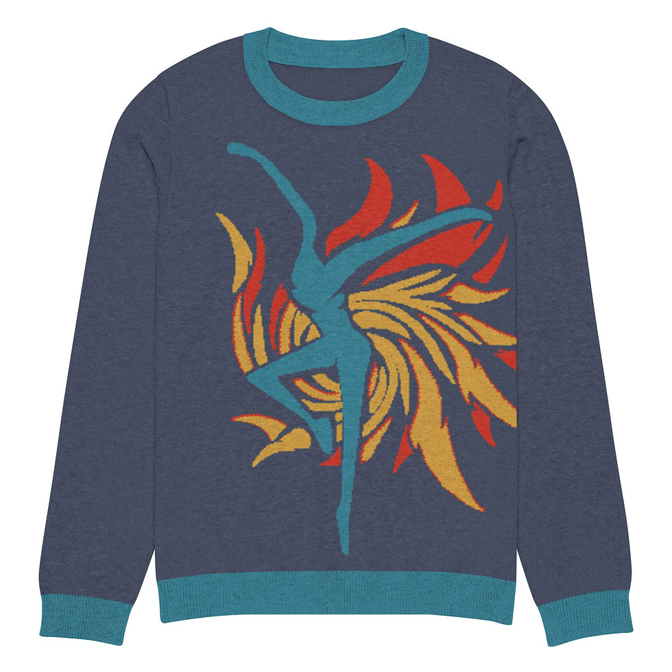 Fire Dancer Knitted Crew Neck Sweater