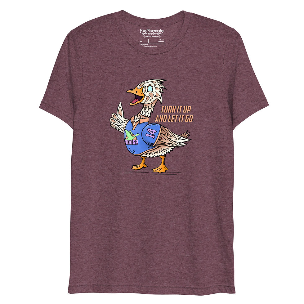 Thumbnail: Goose Fan Mascot Athletic Tri-Blend T-shirt
