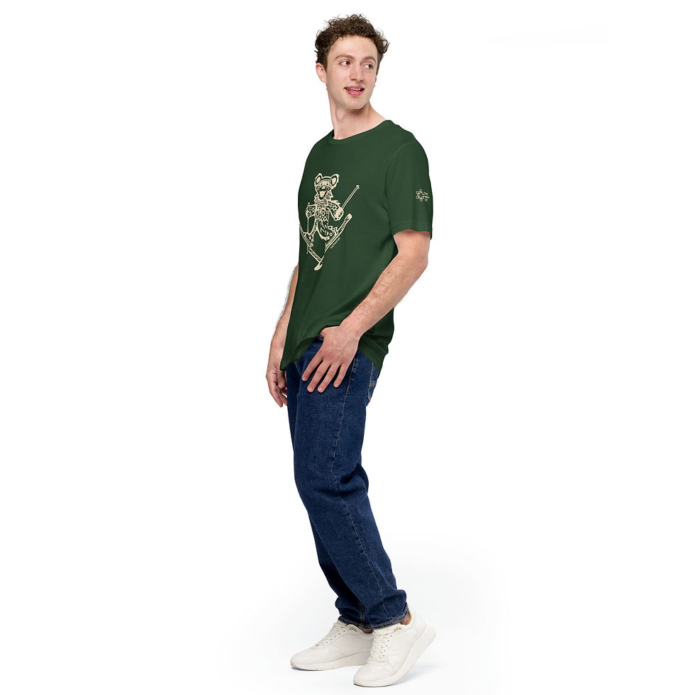 Thumbnail: Skier Bear Minimalist Bella + Canvas Unisex T-shirt