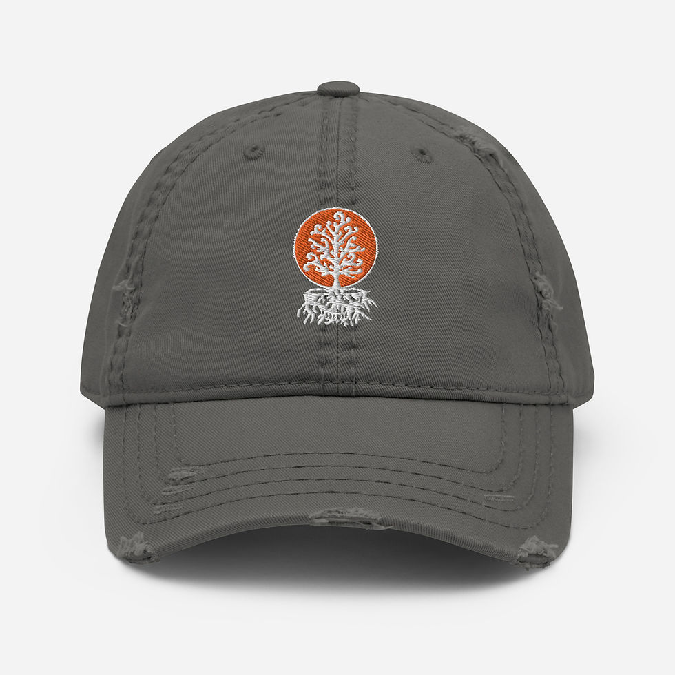 Thumbnail: Orange Sky Steal Your Tree Distressed Dad Hat 