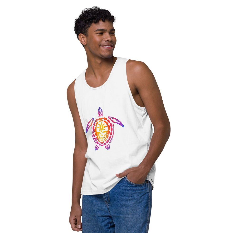 Thumbnail: Steal Your Turtle Rainbow Tattoo Men’s Premium Tank Top
