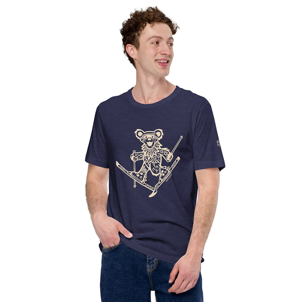 Thumbnail: Skier Bear Minimalist Bella + Canvas Unisex T-shirt