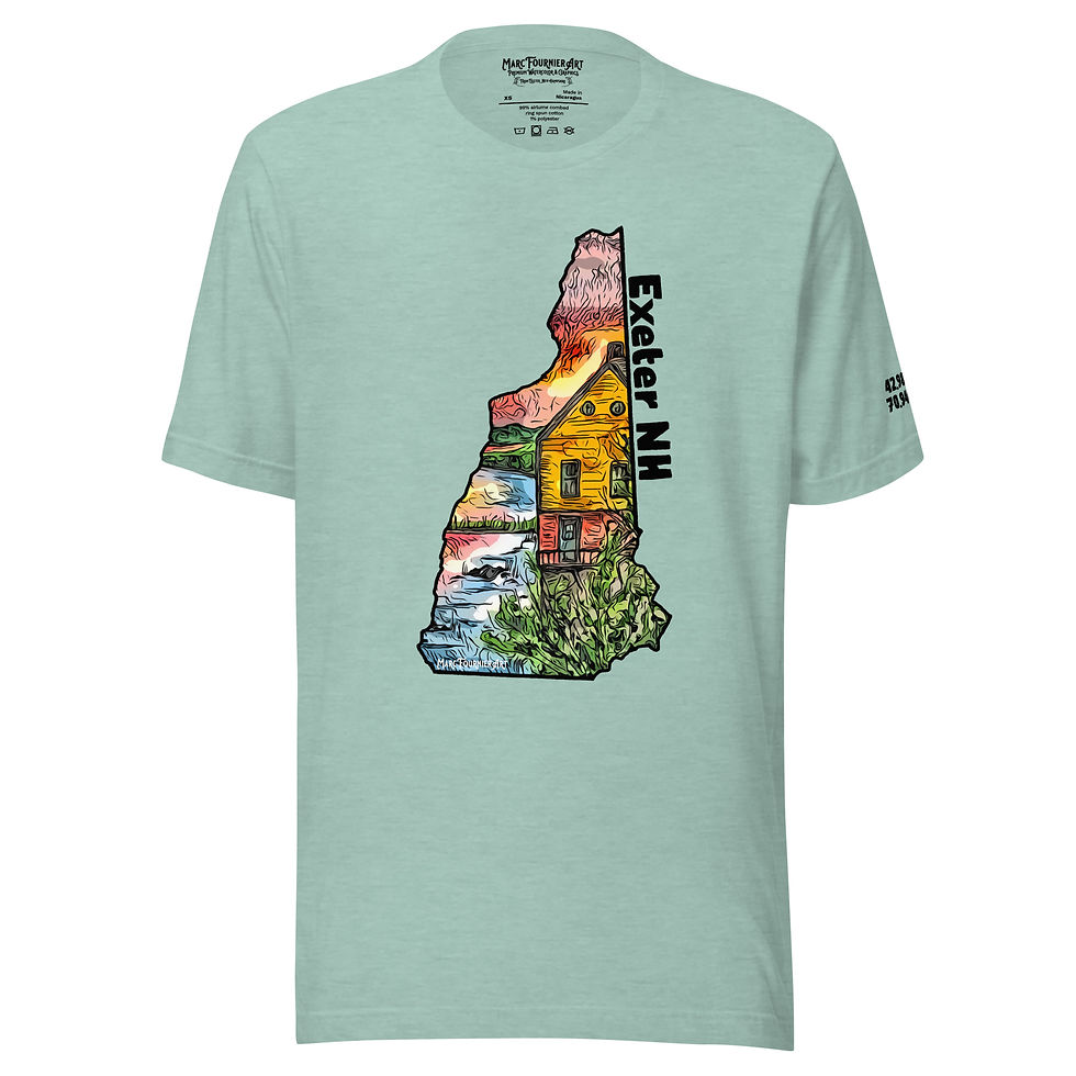 Thumbnail: Squamscott River Exeter NH GPS Bella + Canvas Unisex T-shirt