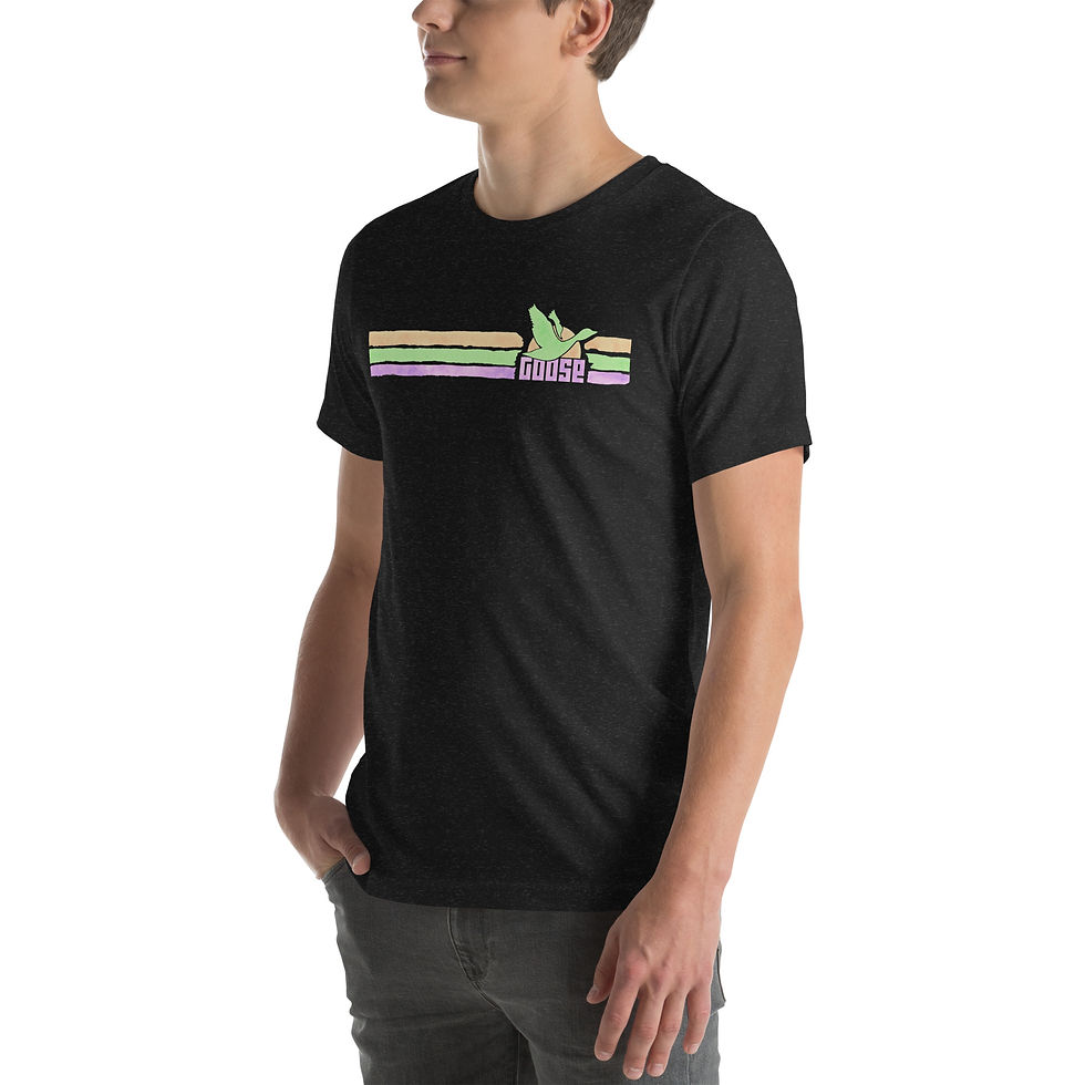 Thumbnail: Goose Logo Vintage Stripes Bella + Canvas Unisex T-shirt