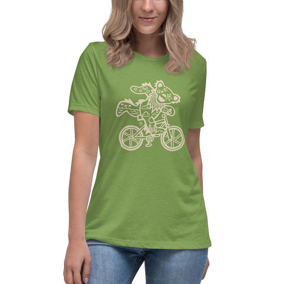 Thumbnail: Biking Bear Women's Relaxed Bella + Canvas T-Shirt