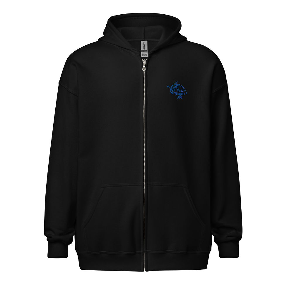 Thumbnail: Bolt Dolphin Embroidered Lizard Logo Unisex Heavy Blend Zip Hoodie