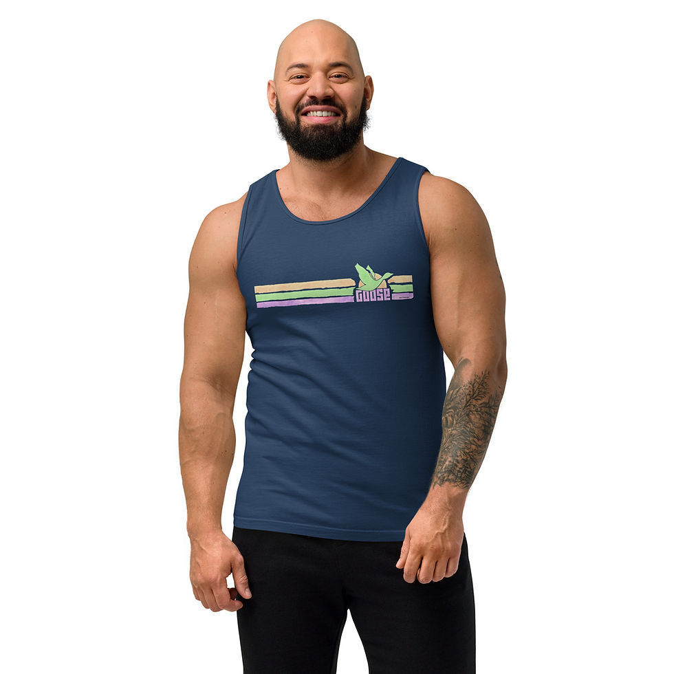 Thumbnail: Goose Stripes Comfort Colors Unisex Garment-dyed Tank Top