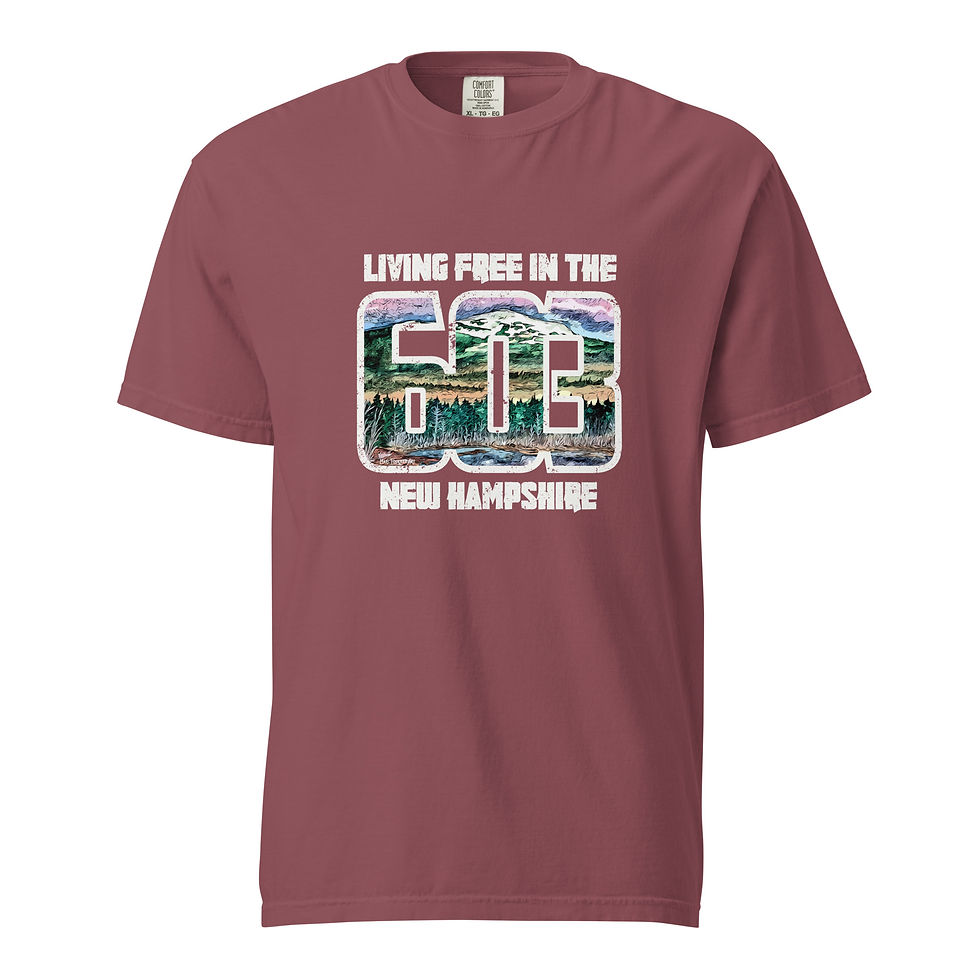 Thumbnail: New Hampshire Living Free Monadnock Comfort Colors Unisex Garment-dyed T-shirt