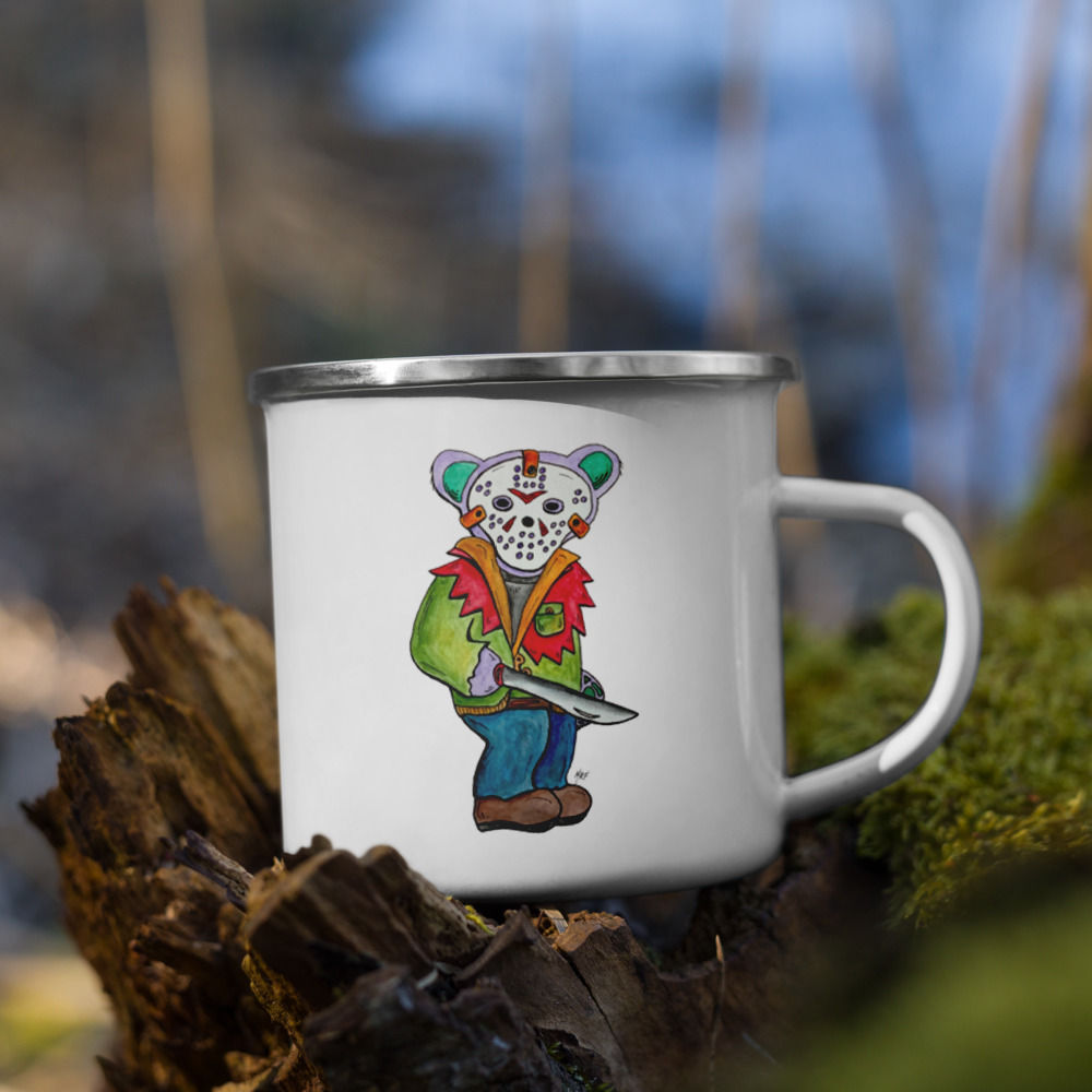Slasher Bear Enamel Camp Mug