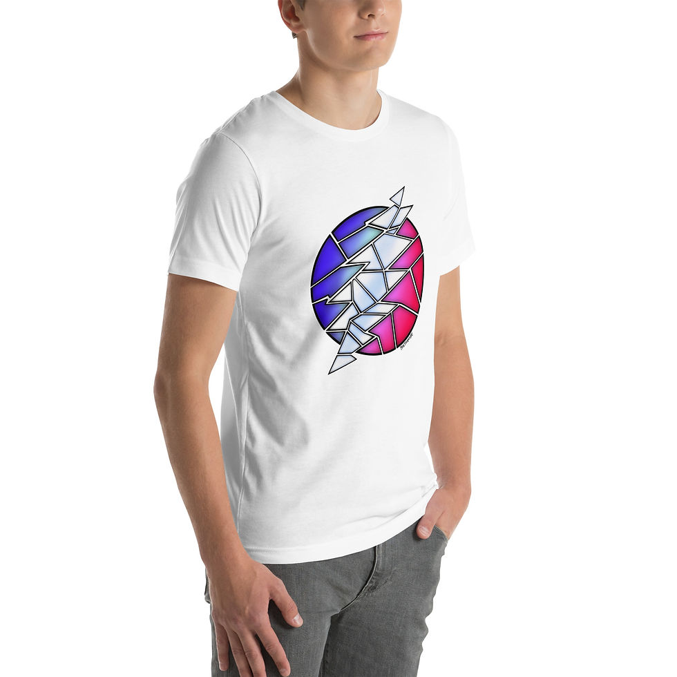 Thumbnail: Stained Glass Broken Bolt Unisex Bella + Canvas T-shirt