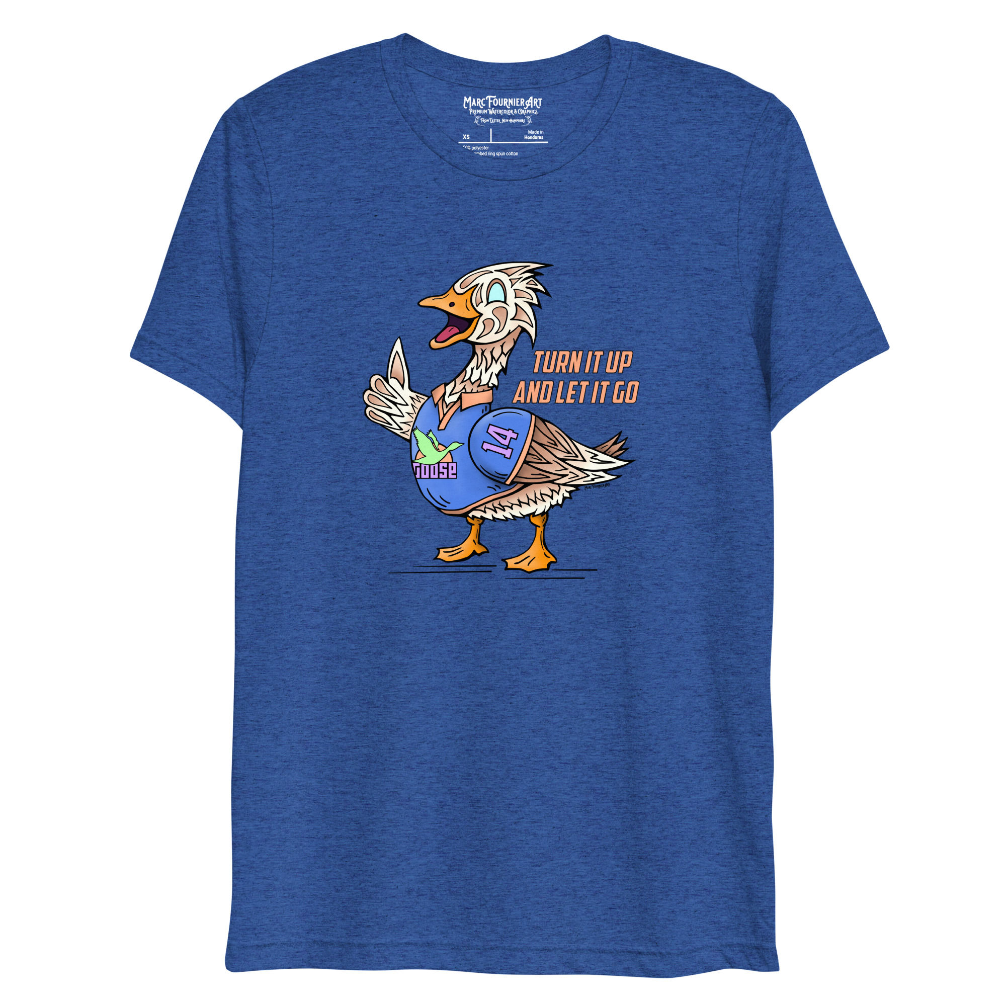 Goose Fan Mascot Athletic Tri-Blend T-shirt