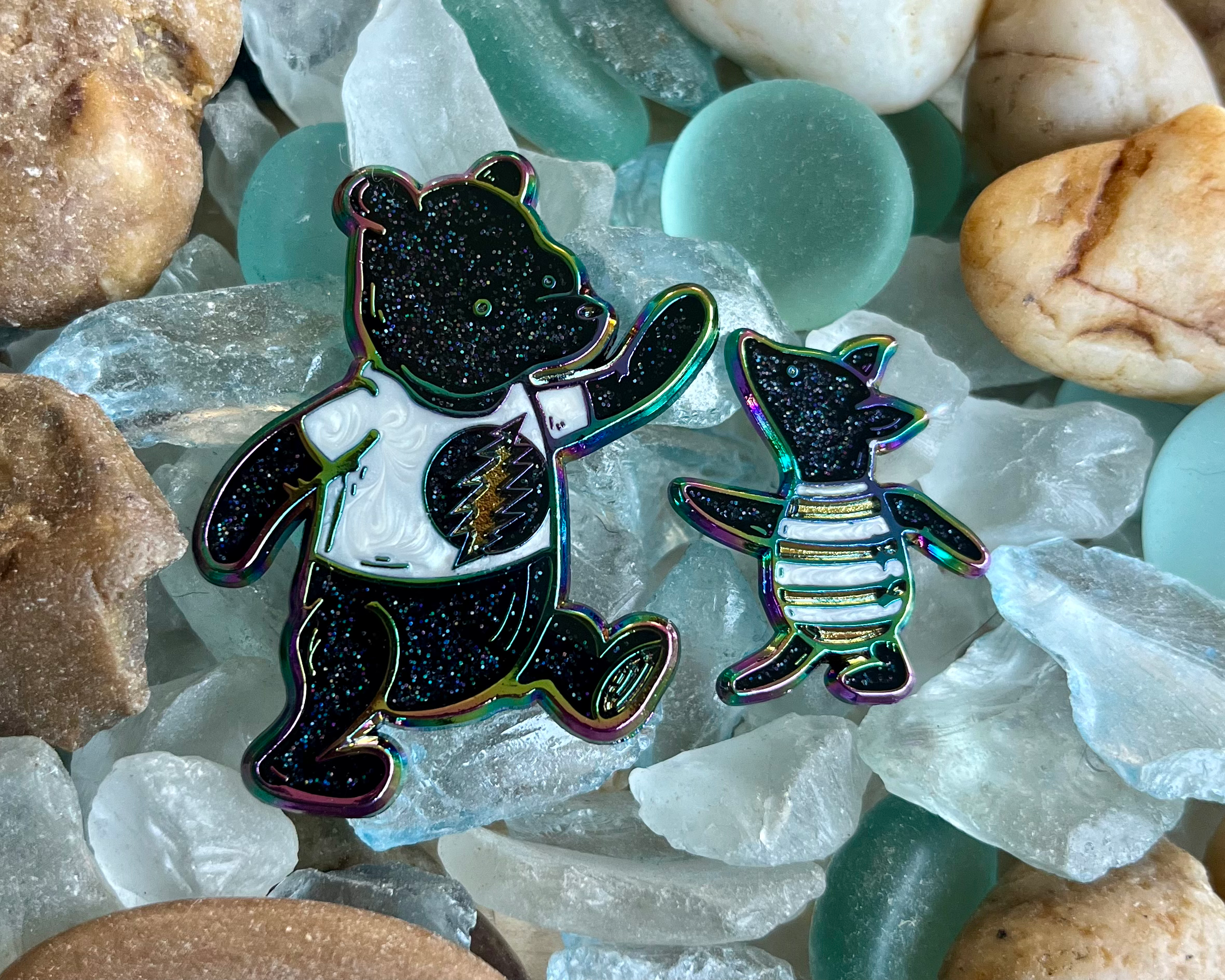 Dancing Pooh & Piglet 1.75”/1” Enamel Pins