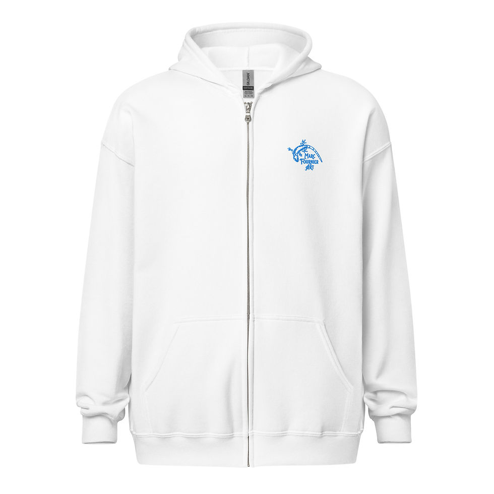 Thumbnail: Bolt Axolotl Embroidered Lizard Logo Unisex Heavy Blend Zip Hoodie