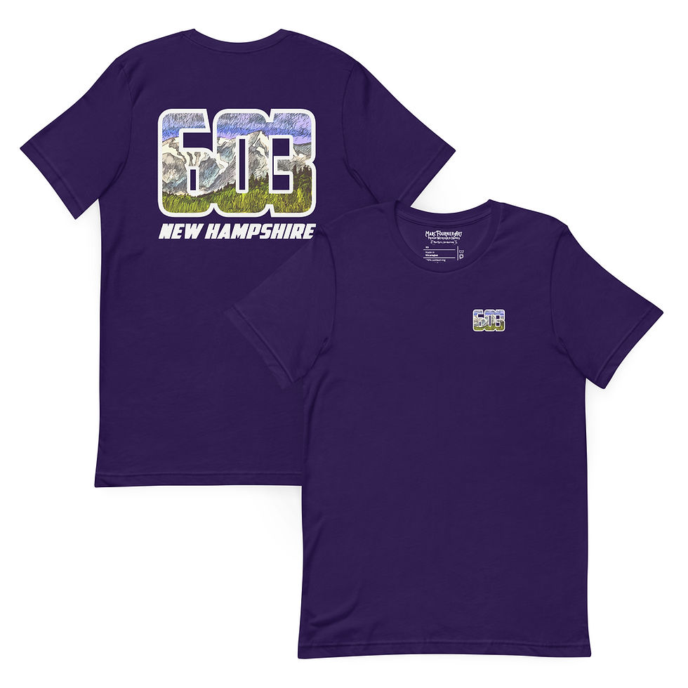 Thumbnail: 603 NH - Franconia Ridge Bella + Canvas Unisex T-shirt
