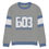 Thumbnail: 603 NH Grey and Blue Knitted Crew Neck Sweater