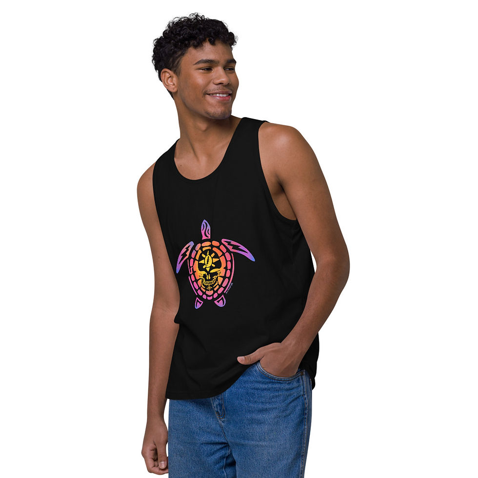 Thumbnail: Steal Your Turtle Rainbow Tattoo Men’s Premium Tank Top