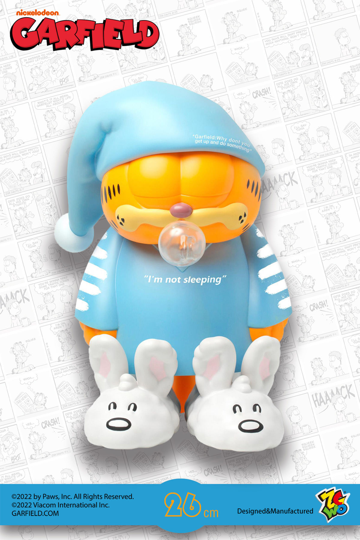 Garfield "I am not Sleeping" Blue 26cm