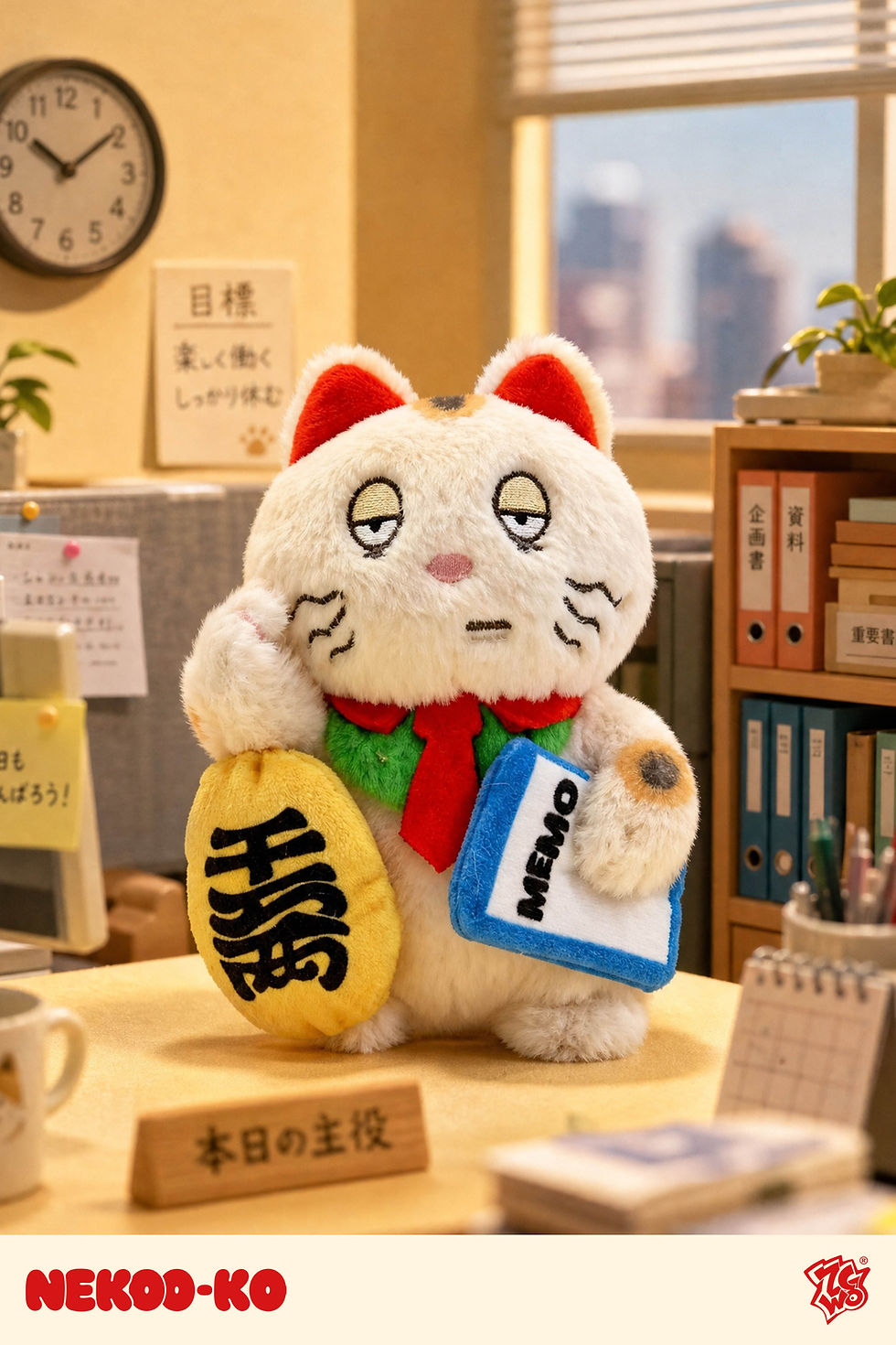 Thumbnail: Lucky Cat Working Diary Plush Bag Charm Series（full set）