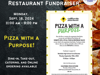 Hungry!? Get ready for our first Restaurant Fundraiser! CPK!