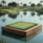floating golf green