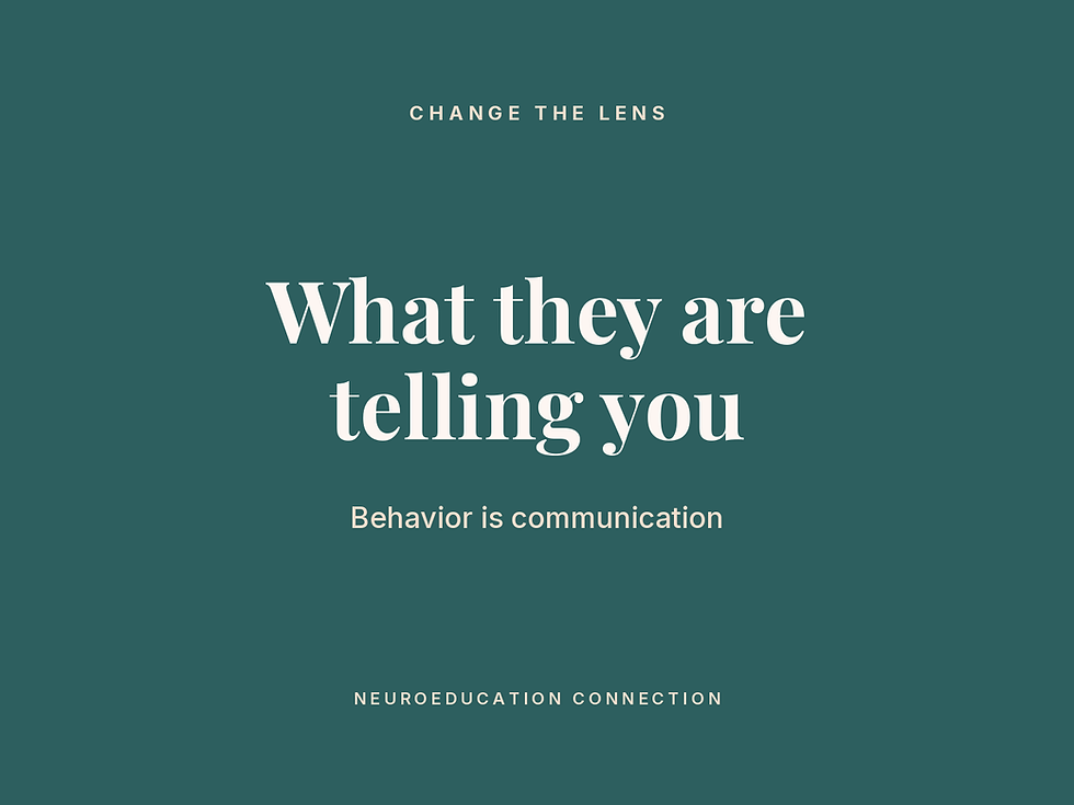 Behavior is communication: what a child is actually telling you