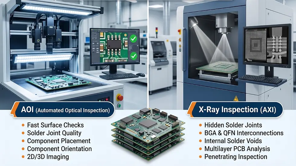 Comparison of AOI and X Ray inspection method