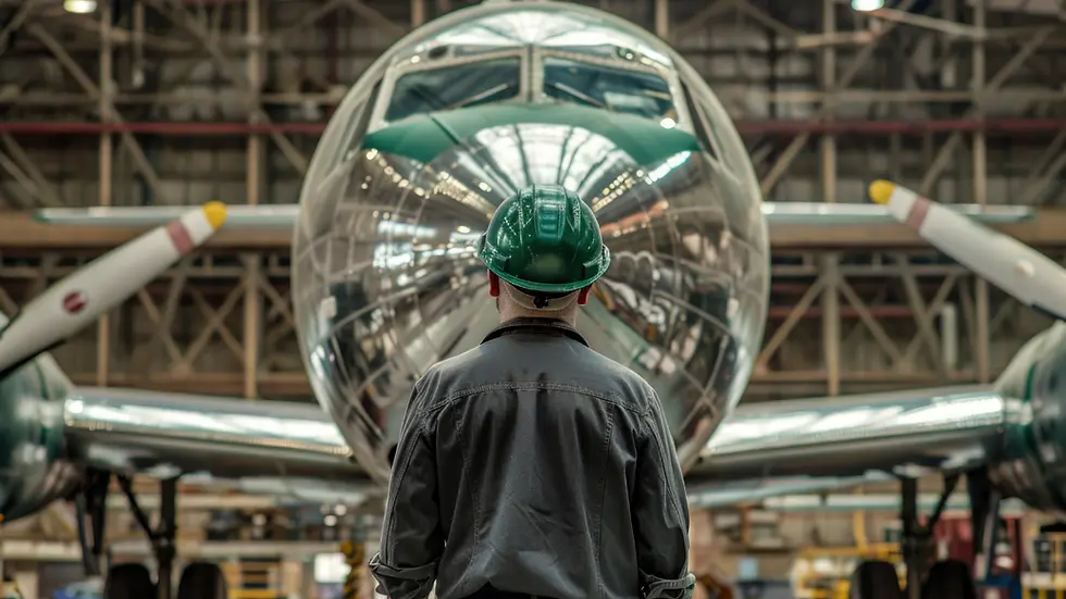 Engineer inspecting aerospace PCB assembly requirements