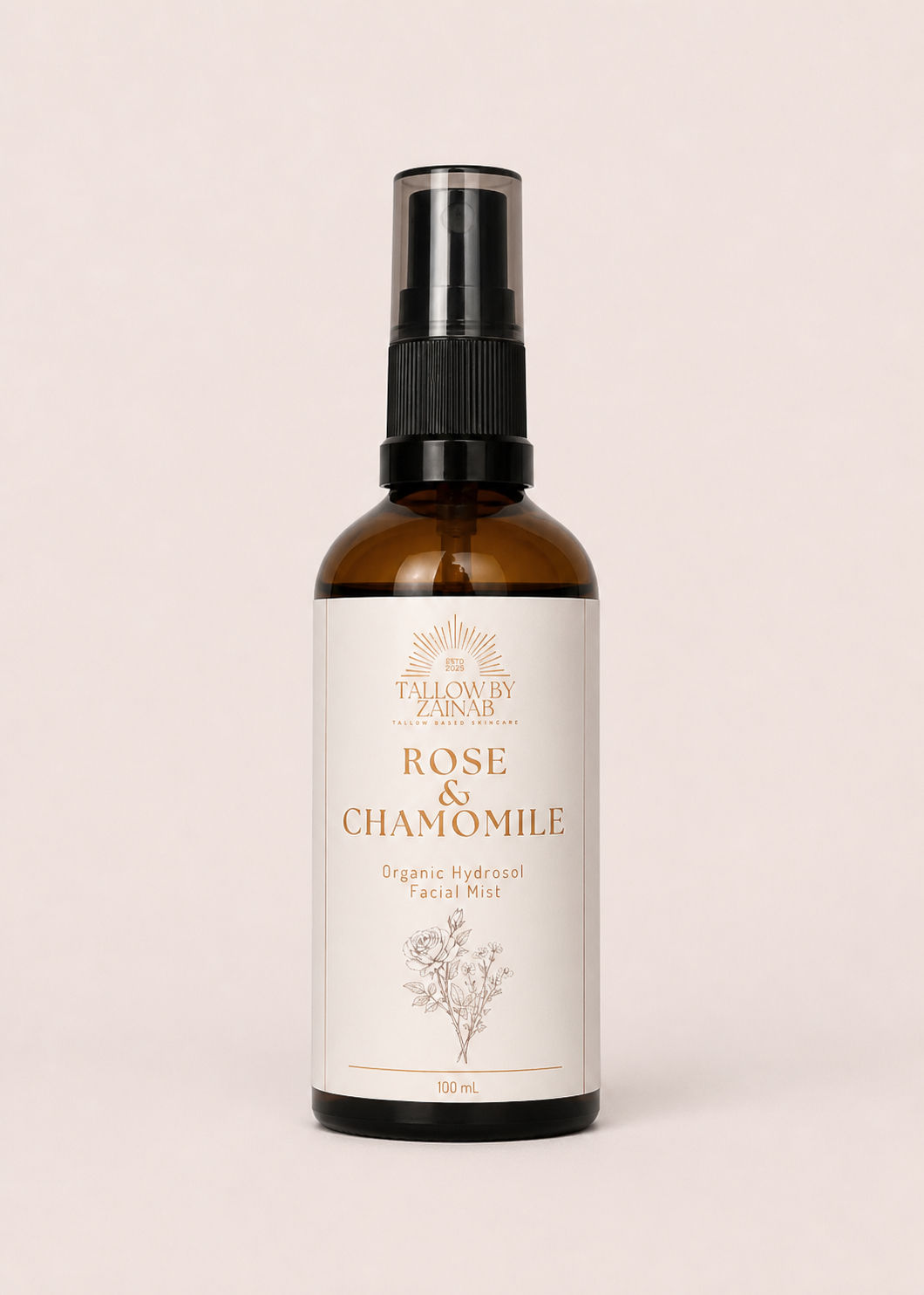 Rose Chamomile Hydrosol Facial Mist (Organic) 100ml