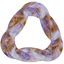 a purple and yellow scarf is hanging fro